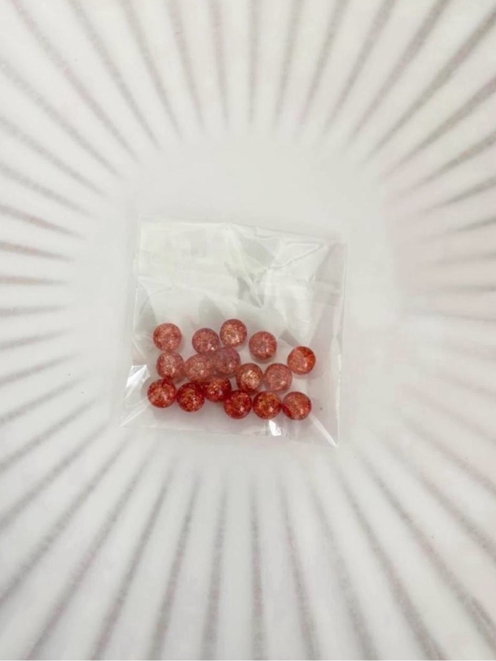 Orange Round Accent Beads Jewelry Making - 16